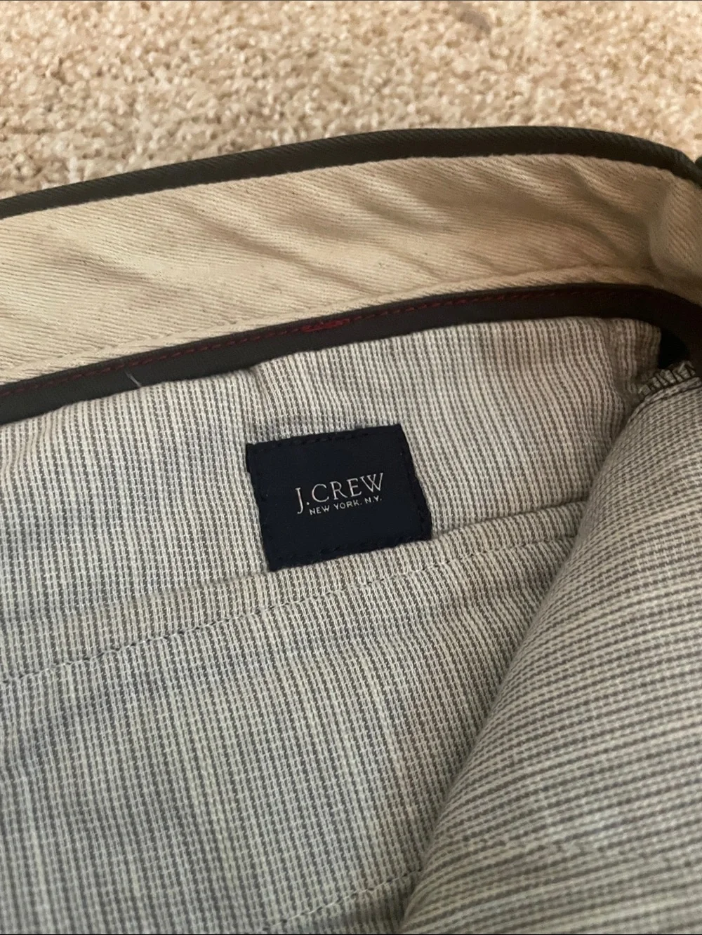 J. Crew Men's Dark Charcoal Gray/Black Chino Pants 34x34